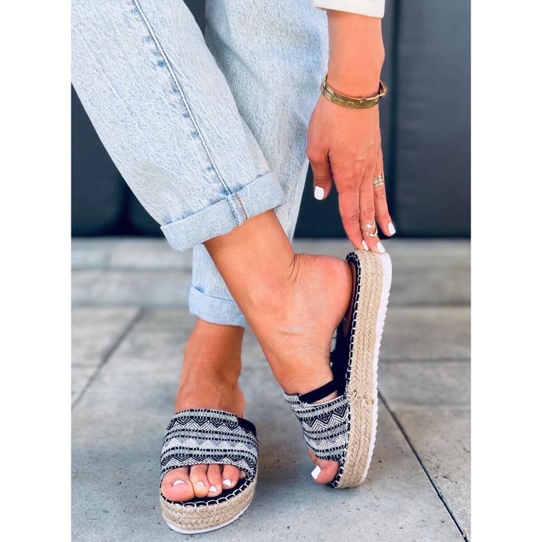 PA1 Espadrile dama Nour Black negru 2