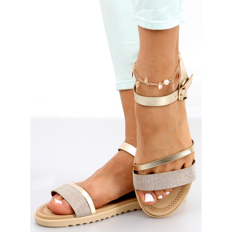 Sandale de dama Tenda Gold de aur 2