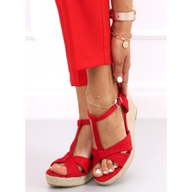 Sandale Espadrile pe pană Basam Red roșu 1
