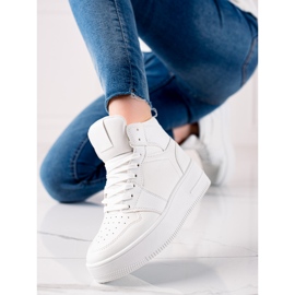 Renda Adidași înalți pe platformă alb 1