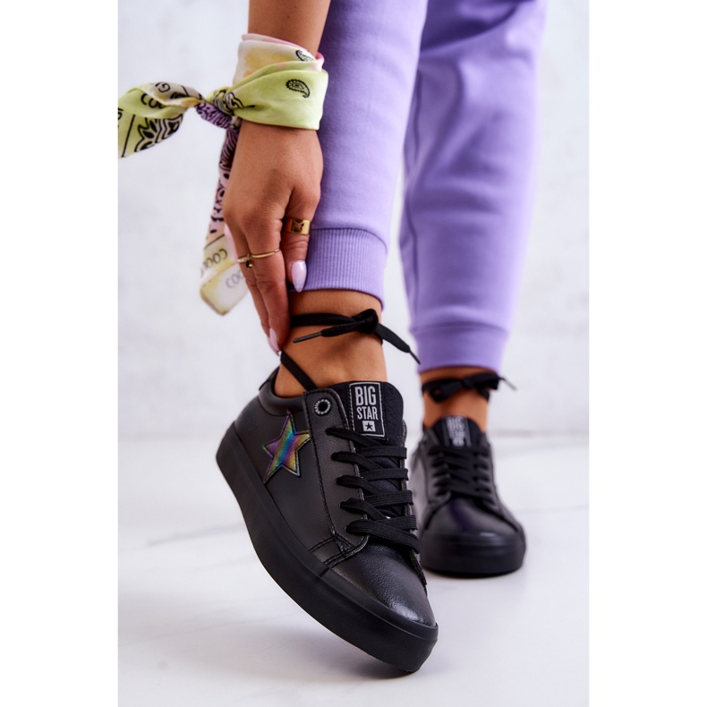 Tenisi din piele Star Big Star JJ274243 Negri negru 1