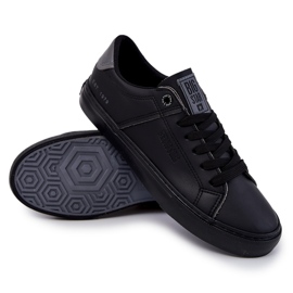 Pantofi de sport pentru bărbați din piele Big Star JJ174108 negru 2