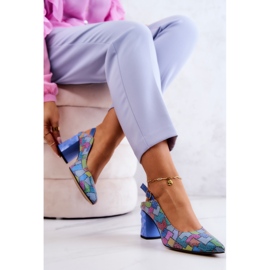 Pompi De Piele Pe Un Bar Maciejka 05427-06 Multicolor albastru 7