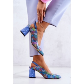 Pompi De Piele Pe Un Bar Maciejka 05427-06 Multicolor albastru 3