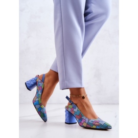 Pompi De Piele Pe Un Bar Maciejka 05427-06 Multicolor albastru 4