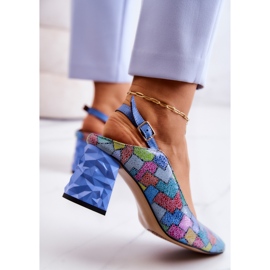 Pompi De Piele Pe Un Bar Maciejka 05427-06 Multicolor albastru 6