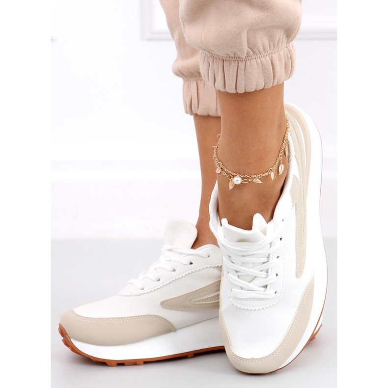 Pantofi sport dama Naila Beige bej alb 1