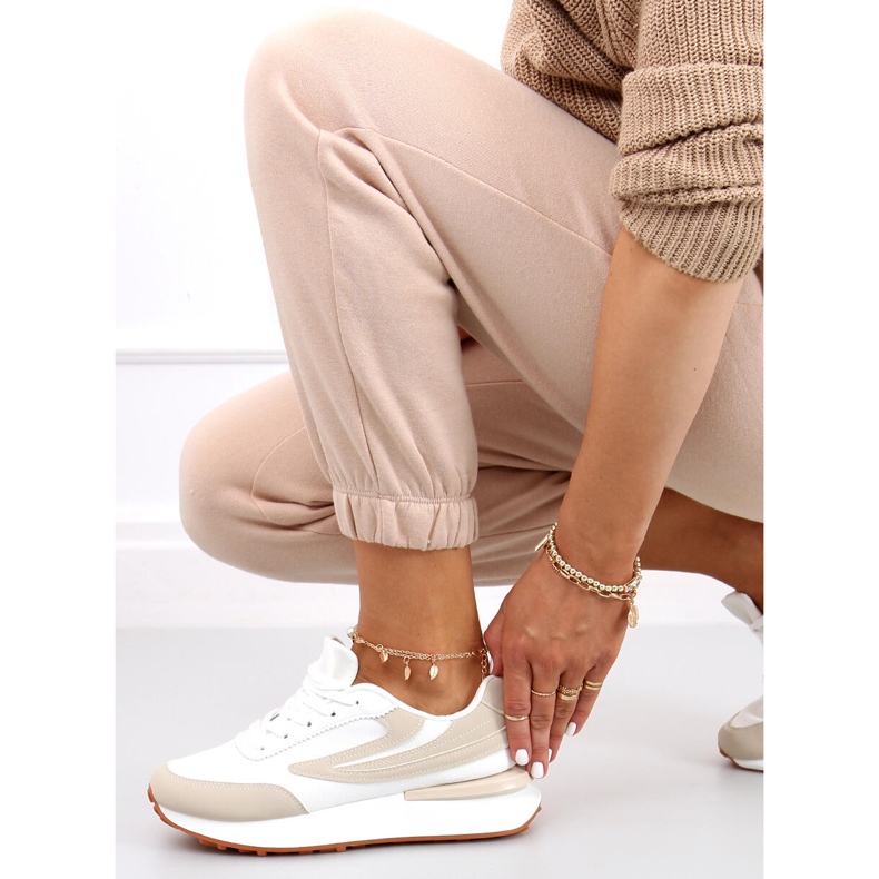 Pantofi sport dama Naila Beige bej alb 2