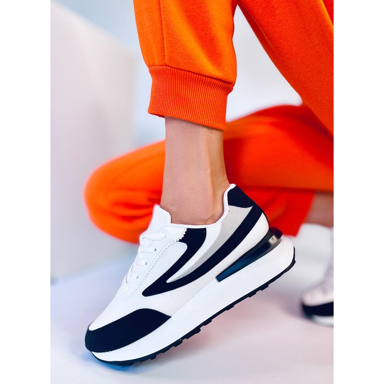 Pantofi sport dama Naila Black alb negru 2