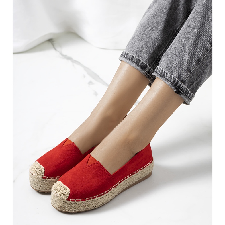 Espadrile roșii de damă Rhianne roșu 1 Espadrile roșii de damă Rhianne roșu 1
