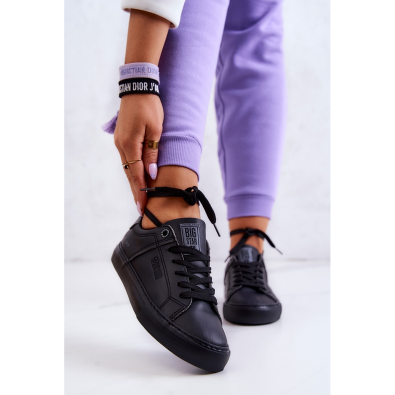 Tenisi din piele Big Star JJ274214 Negri negru 1