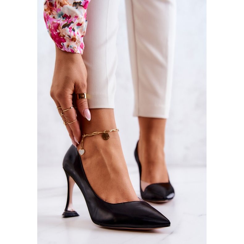 S.Barski Stilettos din piele Tamira neagră la modă negru 1