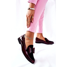 Mocasini cu lacuri Maciejka pentru femei, maro Burgundy 04099-33 / 00-1 negru roșu 3 Mocasini cu lacuri Maciejka pentru femei, maro Burgundy 04099-33 / 00-1 negru roșu 3