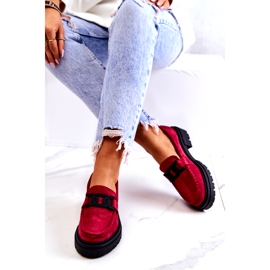 PL5 Mocasini De piele intoarsa Cu Decorat La.Fi Fuchsia Laurene roșu roz albastru 4