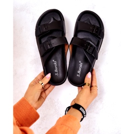 S.Barski Papuci Negri Corina Cu Catarama negru 5 S.Barski Papuci Negri Corina Cu Catarama negru 5