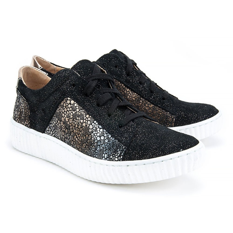 Pantofi Filippo 480S Negru Aur de aur 2