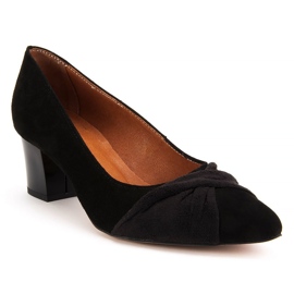 Pompi Filippo 1348 piele intoarsa neagra negru 1