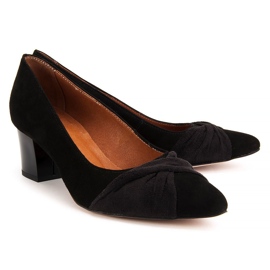 Pompi Filippo 1348 piele intoarsa neagra negru 2