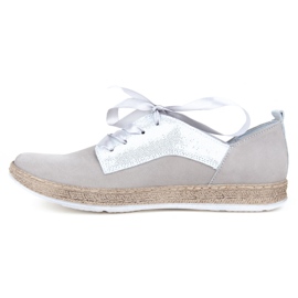 Pantofi Filippo 511S nubuc gri argint 5