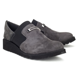 Filippo 010 Pantofi Gri din piele intoarsa 2