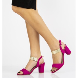 Sandale cu toc Filippo DS817 / 20 Fh roz 1