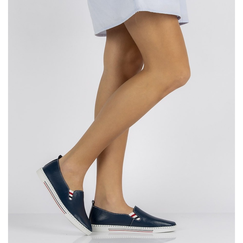 Pantofi din piele FILIPPO DP066 / 20 Nv bleumarin albastru marin 2