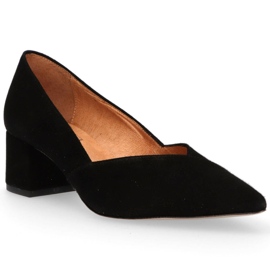 Filippo 1410 Pantofi din piele intoarsa neagra negru 1