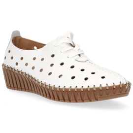 Pantofi din piele Filippo DP1230 / 20 Wh alb 2