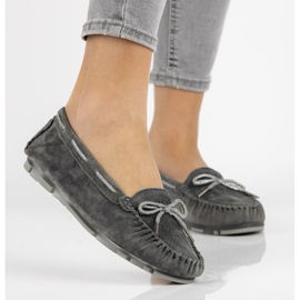 Mocasini din piele Filippo DP1203 / 20 Gr gri 1 Mocasini din piele Filippo DP1203 / 20 Gr gri 1