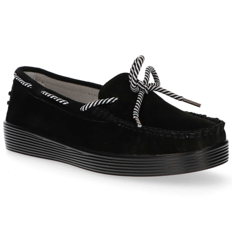 Pantofi din piele Filippo DP1200 / 20 Bk negru 2