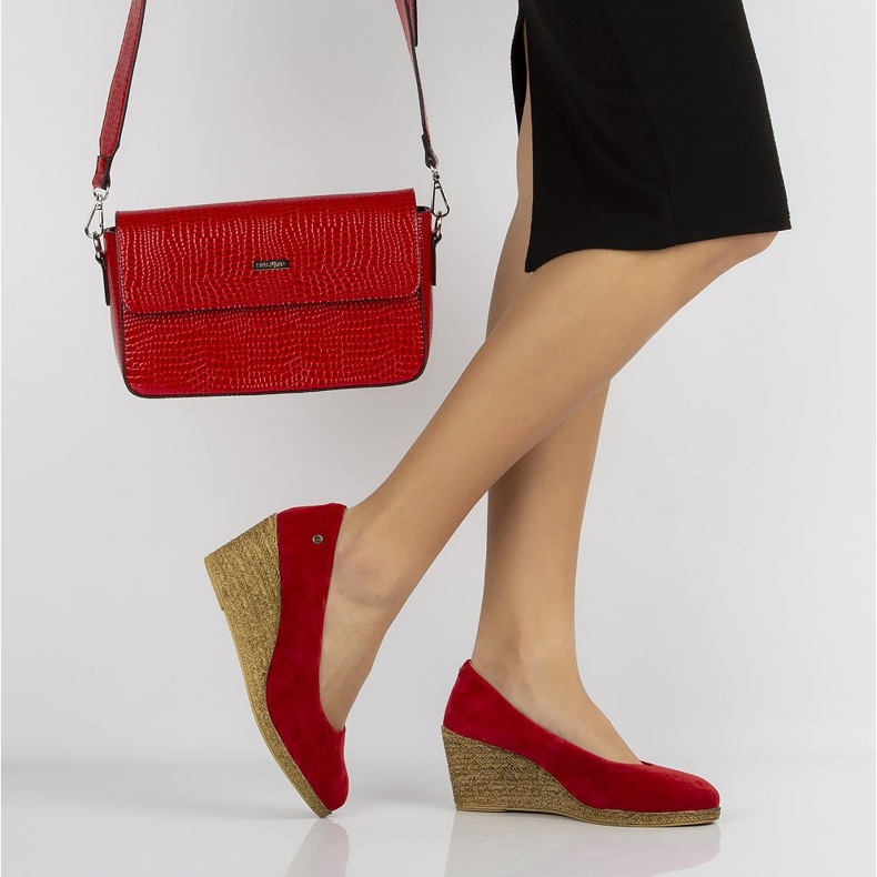 Pantofi din piele Filippo roșii DP1328 / 20 Rd roșu galben 1