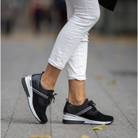 Tenisi din piele Filippo DP1388 / 20 Bk negri negru 2