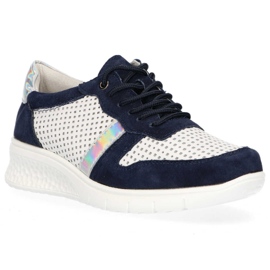 Pantofi Filippo DP1389 / 20 Wh Nv White Navy alb albastru marin galben 2