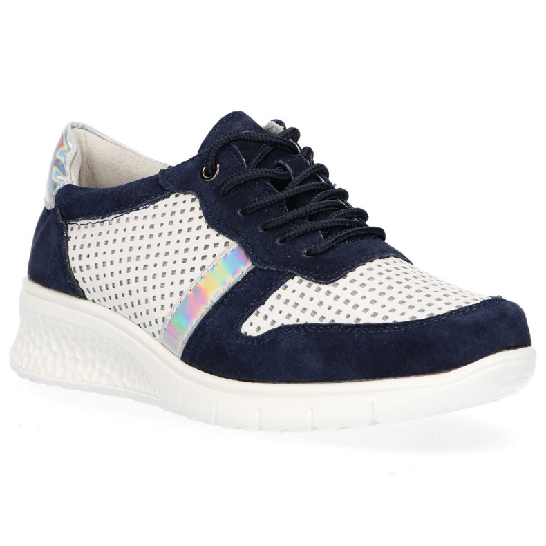Pantofi Filippo DP1389 / 20 Wh Nv White Navy alb albastru marin galben 2