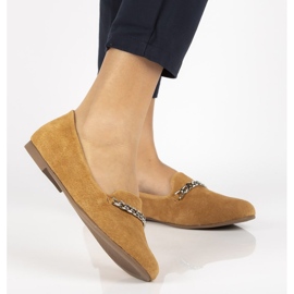 Mocasini din piele Filippo DP1219 / 20 Ca Camel maro 1