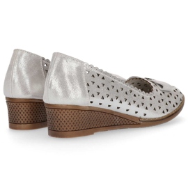 Pantofi din piele Filippo DP752 / 20 Si argintiu 1