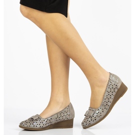 Pantofi din piele Filippo DP752 / 20 Gr gri 1 Pantofi din piele Filippo DP752 / 20 Gr gri 1