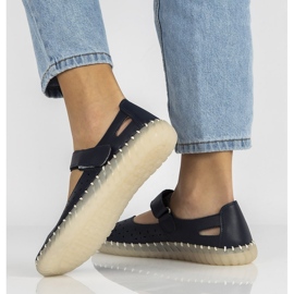 Pantofi din piele Filippo DP1262 / 20 Nv bleumarin albastru marin 1