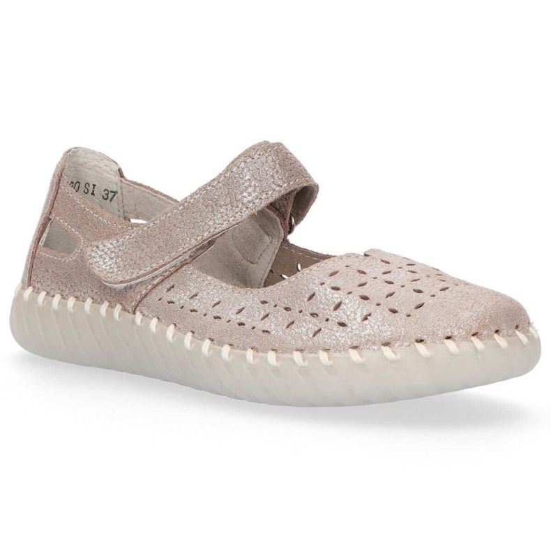 Pantofi din piele Filippo DP1262 / 20 Si argintiu 2