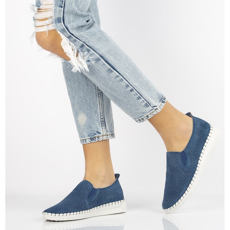 Pantofi din piele Filippo DP063 / 20 Nv bleumarin albastru marin 1