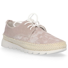 Pantofi din piele Filippo DP701 / 20 Be beige bej 2