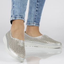 Pantofi Filippo DP1400 / 20 Si Silver kaki argint gri verde 1 Pantofi Filippo DP1400 / 20 Si Silver kaki argint gri verde 1