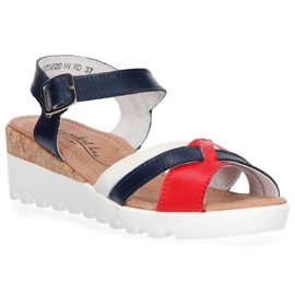 Sandale Filippo DS1273 / 20 Nv Rd Navy Red alb roșu albastru marin 1