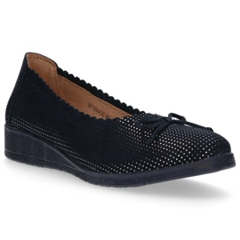 Pantofi din piele Filippo DP1254 / 20 Nv bleumarin albastru marin 2