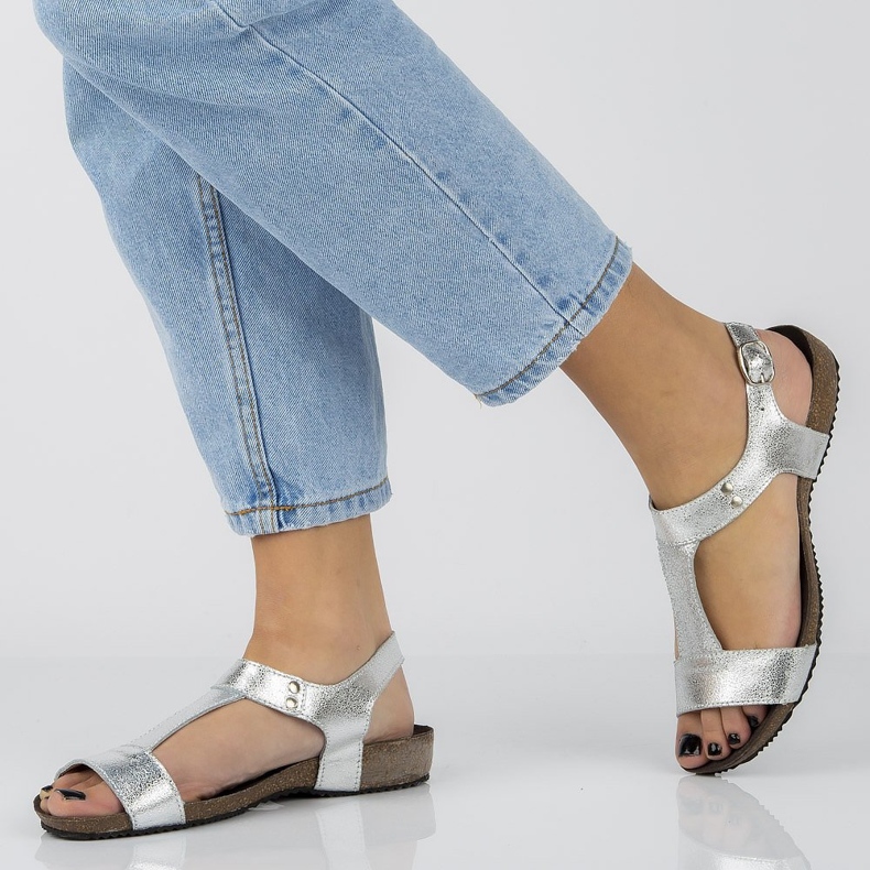 Sandale Filippo DS1271 / 20 Si argintii gri 2