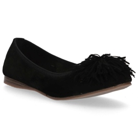 Balerini din piele Filippo DP1206 / 20 Bk negru 1
