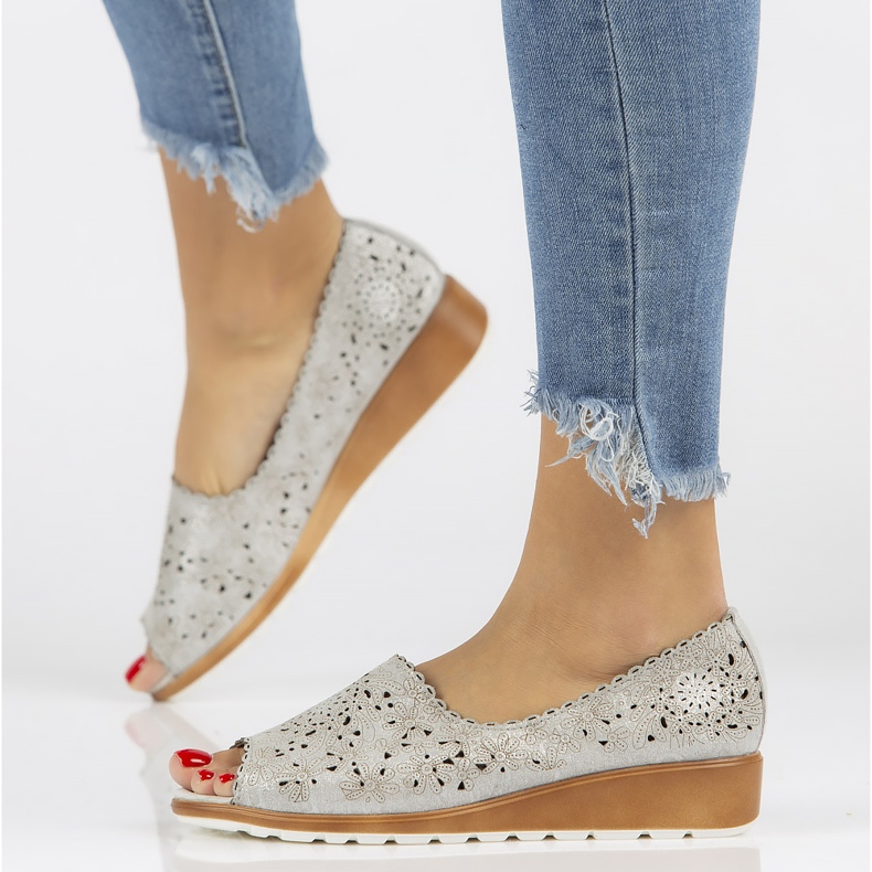 Pantofi Filippo DP1399 / 20 Si Silver argint gri 1