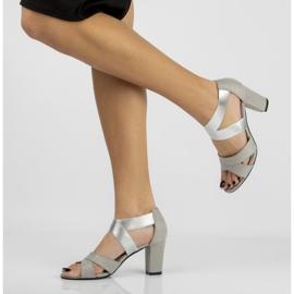 Sandale Filippo DS776 / 20 Si Silver argint gri 1