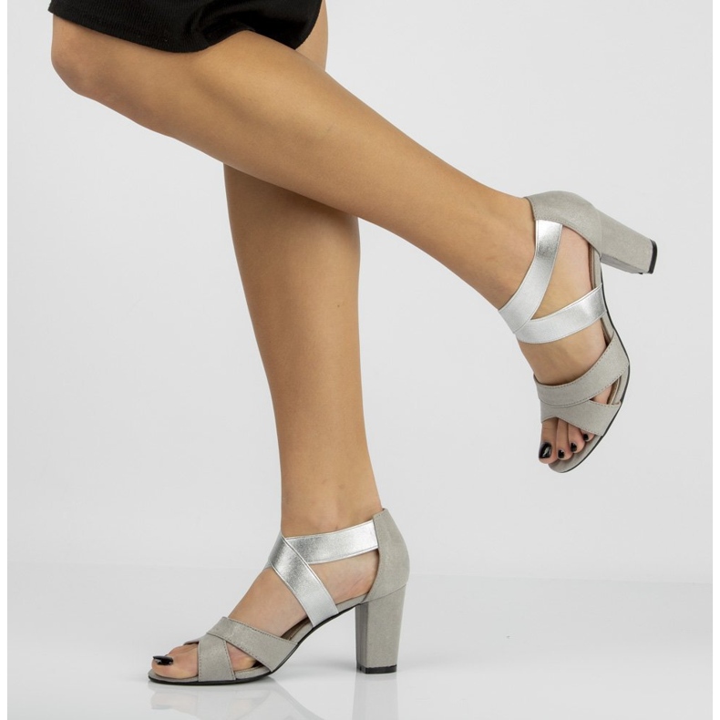 Sandale Filippo DS776 / 20 Si Silver argint gri 1