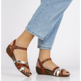 Sandale din piele Filippo DS1333 / 20 Br maro 1